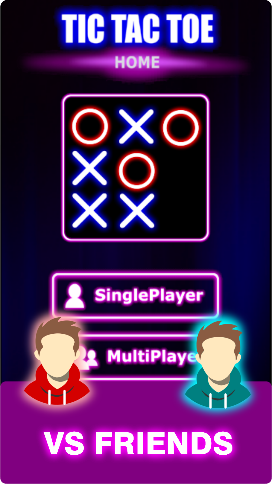 Tic Tac Toe Home : 2 Player XO Скриншот 3