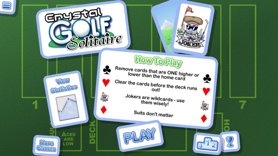 Crystal Golf Solitaire Schermafbeelding 1