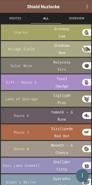 Route Chart - Nuzlocke Tracker - No Ads Tangkapan skrin 2