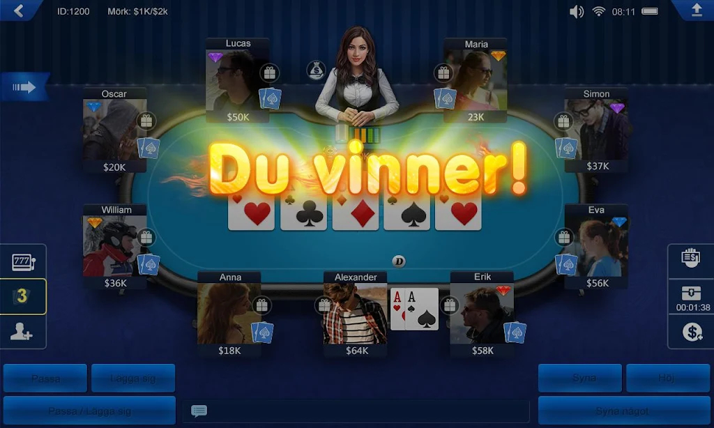 Poker Sverige HD Ekran Görüntüsü 3