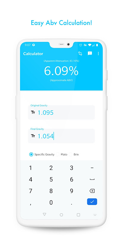 Simple ABV Calculator Captura de pantalla 0