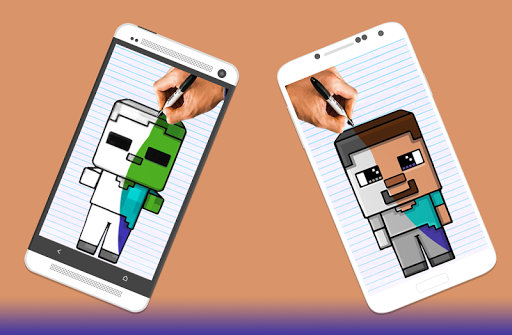 How to draw Minecraft Characters by Drawings Apps स्क्रीनशॉट 3