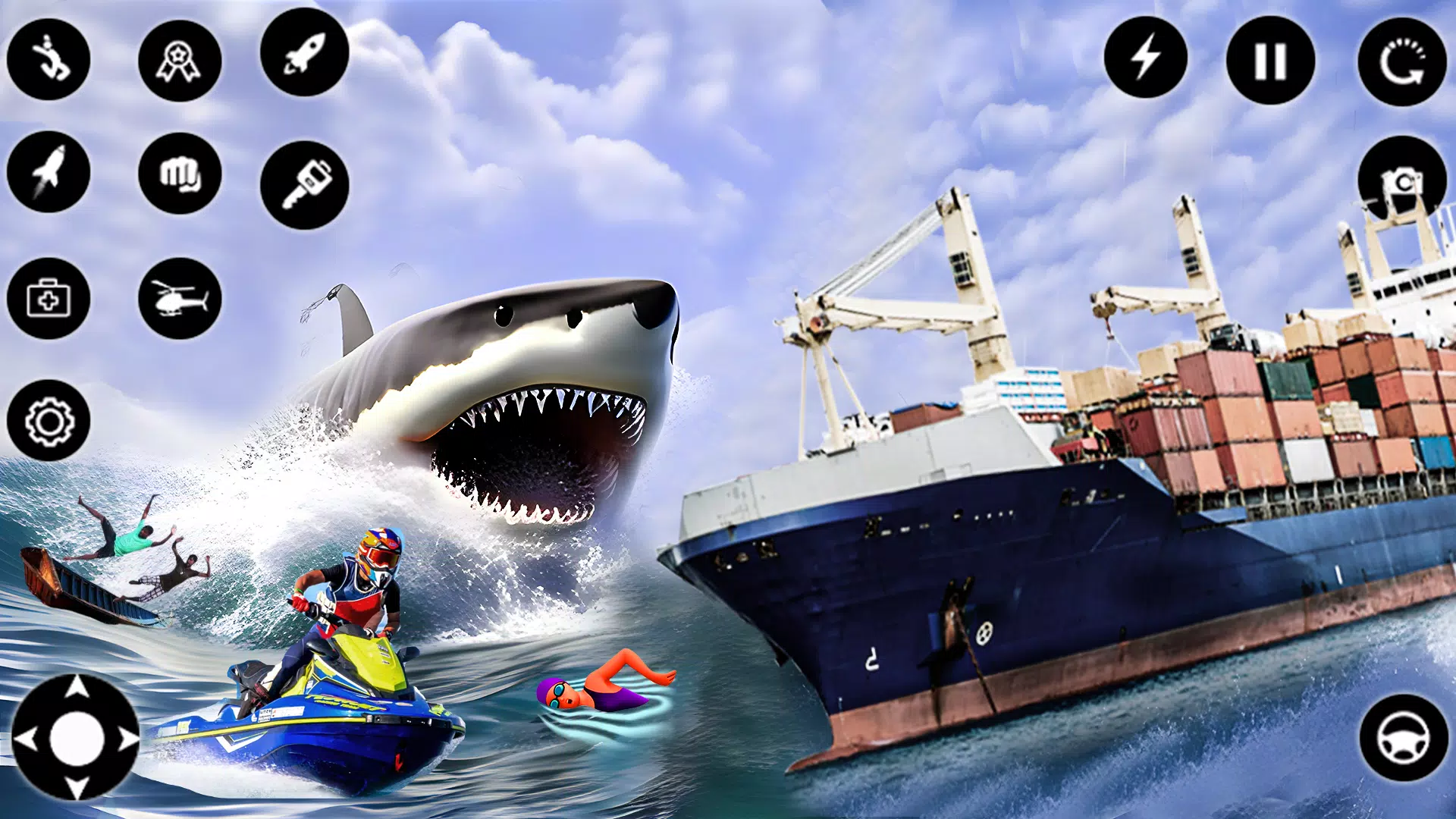 Shark Attack Games Offline Screenshot 1