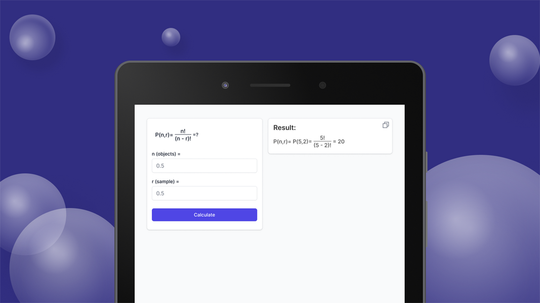 Permutations Calculator应用截图第1张