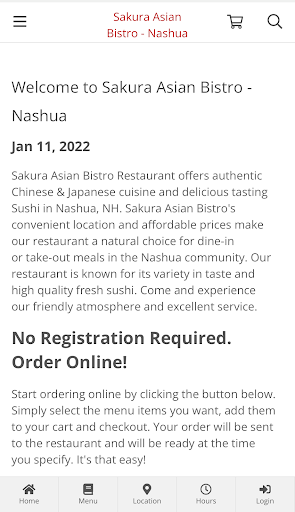 Sakura Asian Bistro - Nashua Screenshot 0