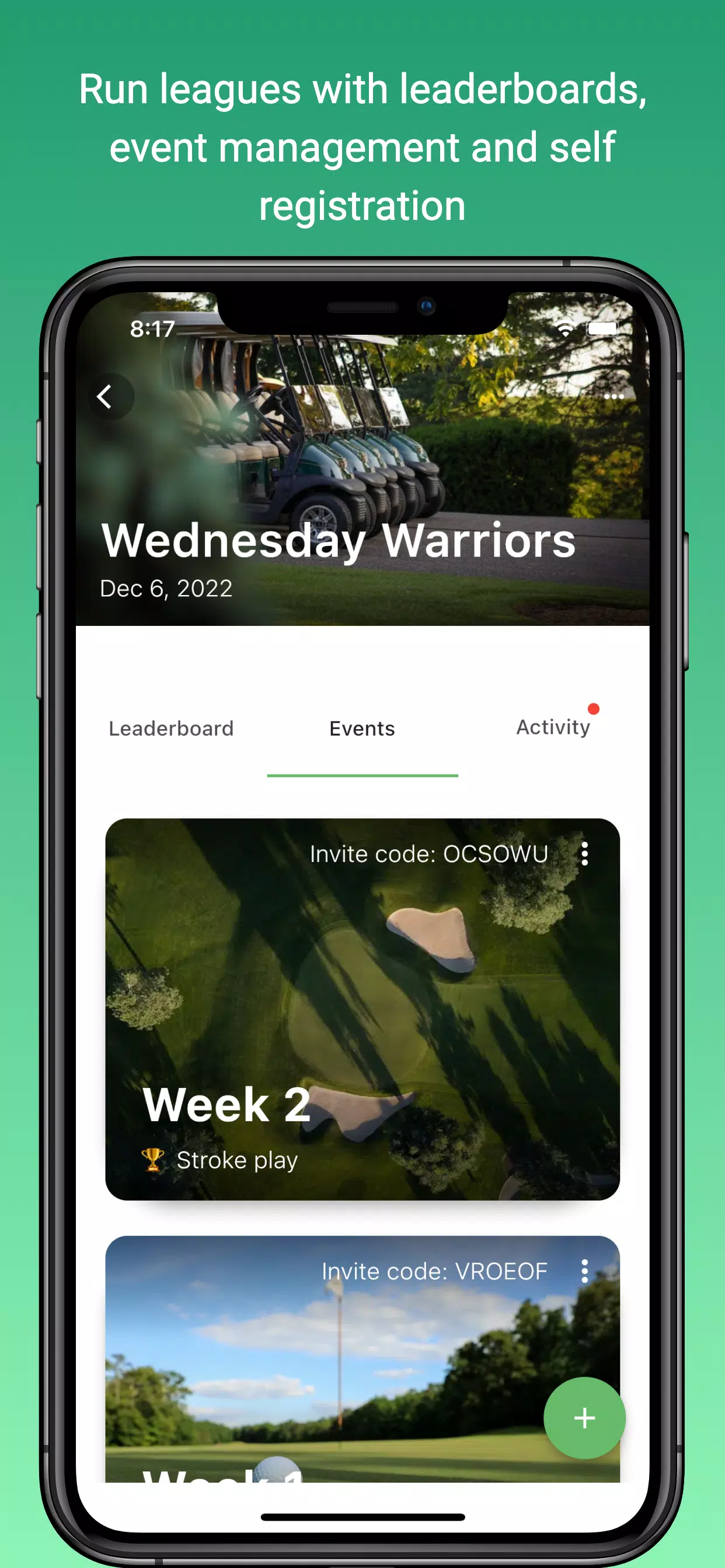 Squabbit - Golf Tournament App Capture d'écran 0