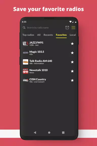 Schermata Radio Canada: Online FM Radio 1