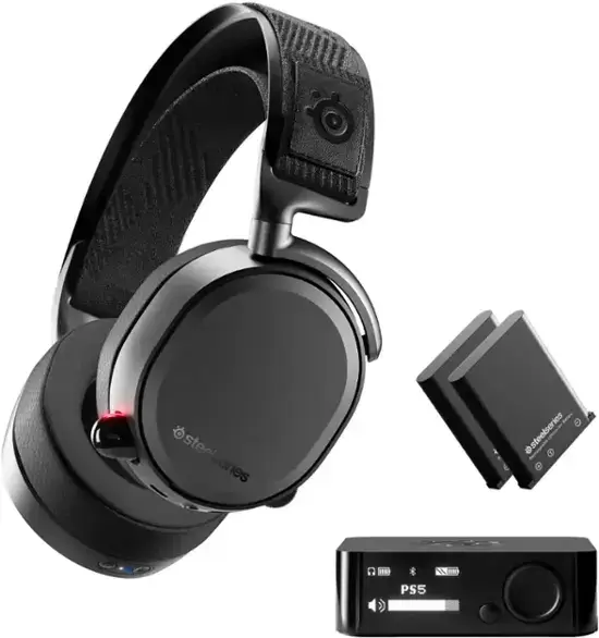 Steelseries - ARCTIS Pro Wireless DTS Tai nghe: X v2.0 Tai nghe trò chơi âm thanh vòm cho PS4 và PC - Đen