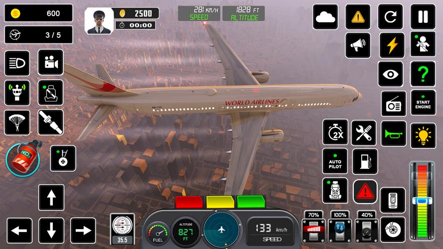 Pilot Flight Simulator Games Zrzut ekranu 1