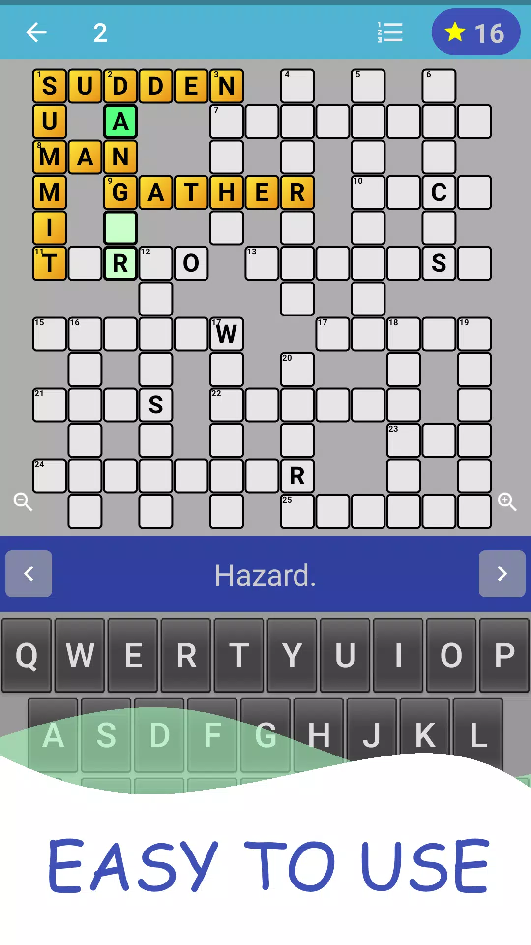 English Crossword puzzle 螢幕截圖 1