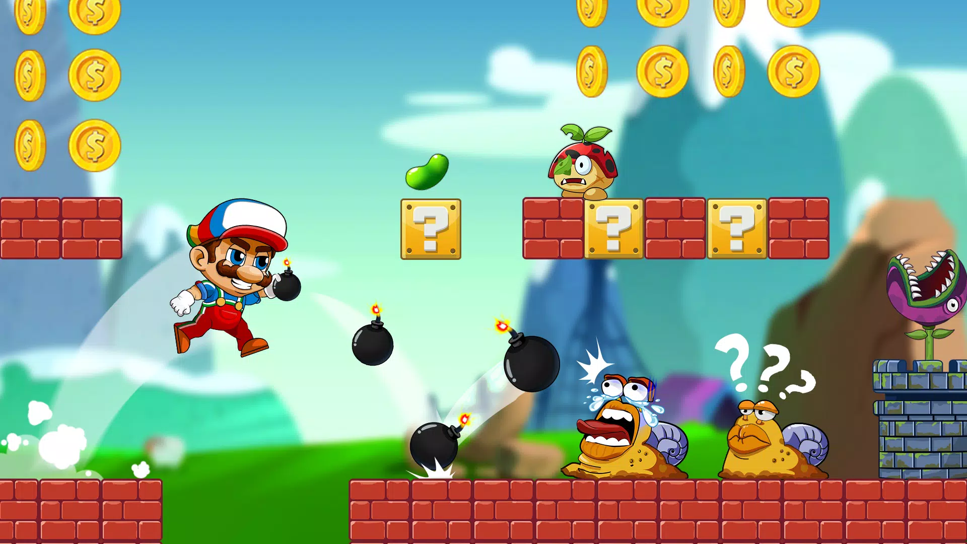 Super Bean Bros: Running Games Ekran Görüntüsü 0