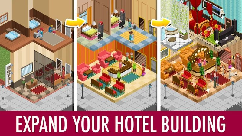 Hotel Tycoon Empire: Idle game ဖန်သားပြင်ဓာတ်ပုံ 3