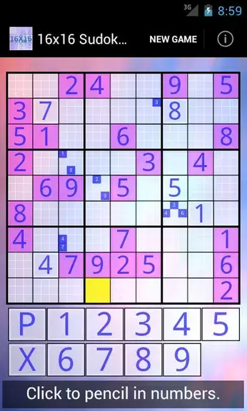 16x16 Sudoku Challenge HD ภาพหน้าจอ 1