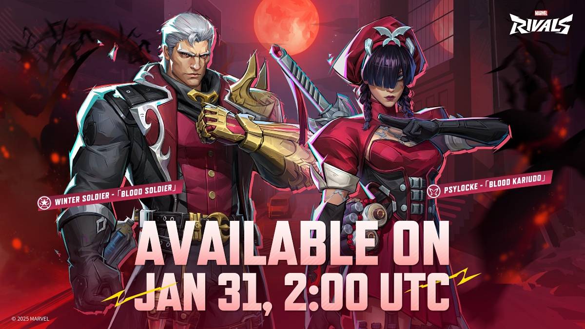 Psylocke's Blood Kariudo and Bucky's Blood Soldier Skins