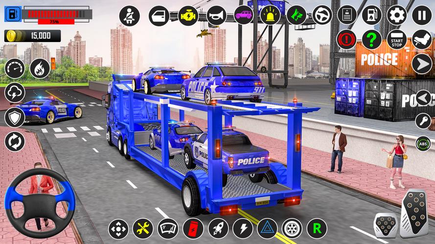 US Police-Car Transport Trucks ภาพหน้าจอ 0
