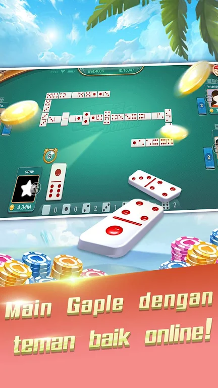 Schermata Domino Gaple: QQ 99 dan Texas Lokal Indo 1