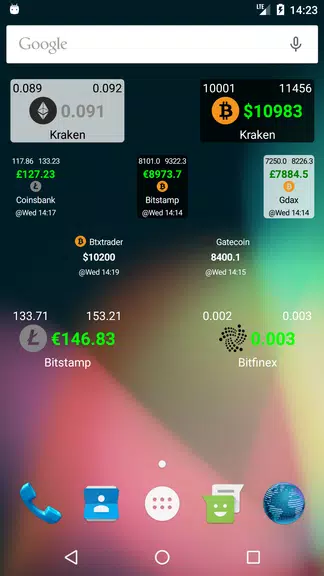 Bitcoin Ticker Widget ဖန်သားပြင်ဓာတ်ပုံ 0