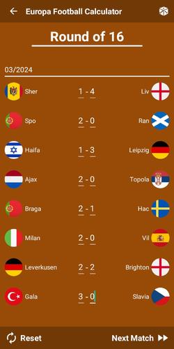 Europa Football Calculator 23 Captura de tela 2
