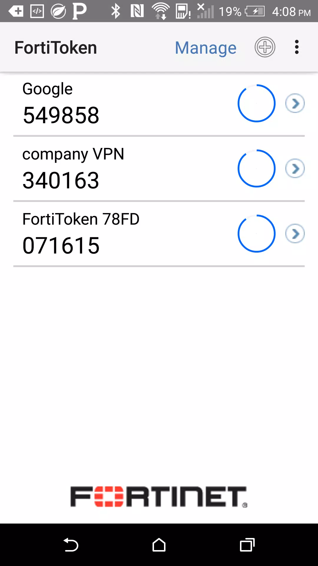 FortiToken Mobile 螢幕截圖 0