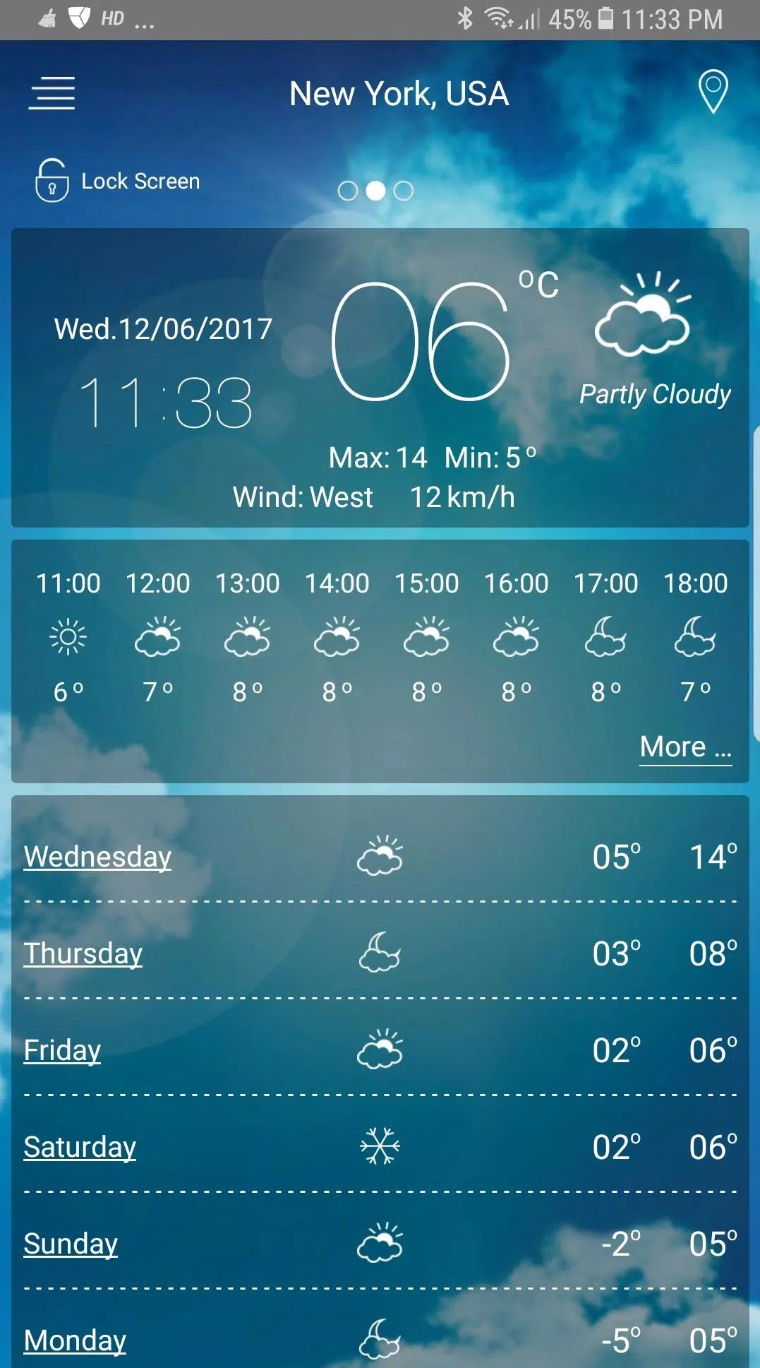 Weather Forecast स्क्रीनशॉट 0