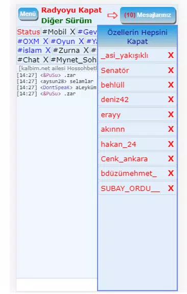 Mirc Sohbet Chat Odaları 螢幕截圖 1