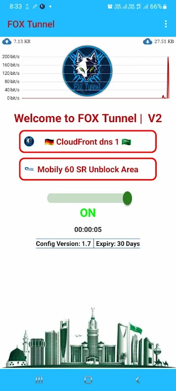 Fox Tunnel - Secure Fast VPN Captura de tela 1