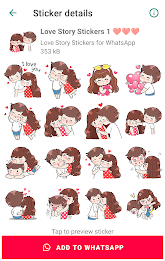 Love Story WASticker Zrzut ekranu 0