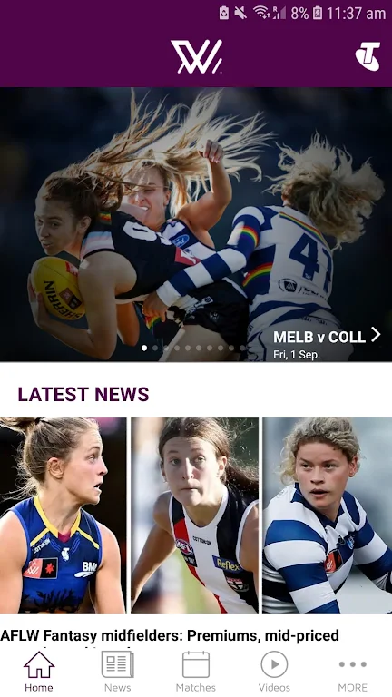 AFLW Official App ภาพหน้าจอ 1