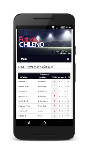 Live Chilean Soccer Schermafbeelding 0