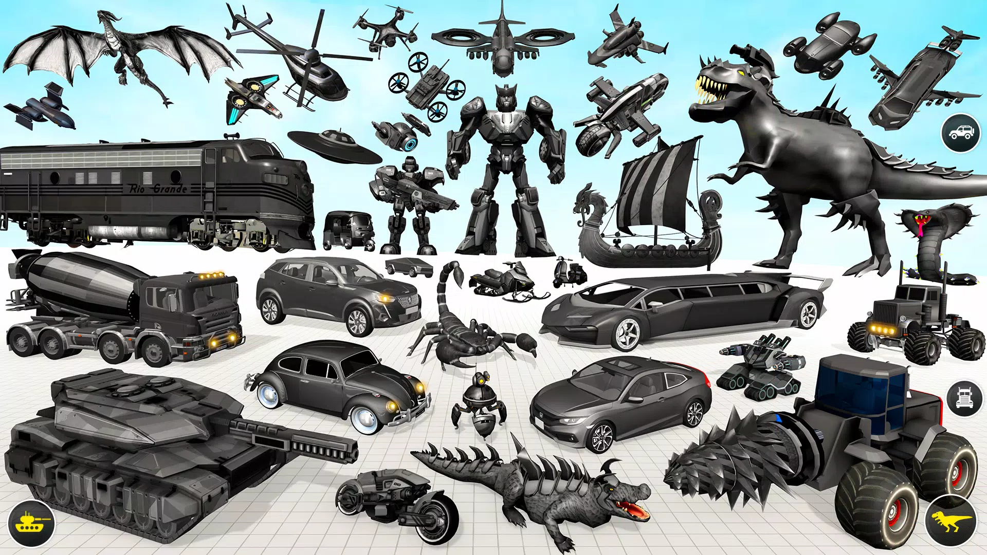 Dino Robot Car Transform Game Ekran Görüntüsü 2
