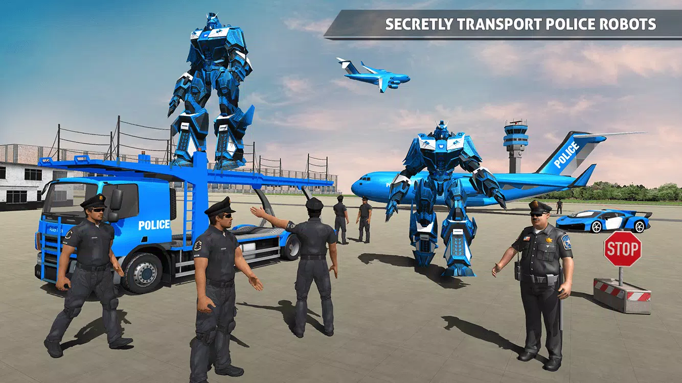 Juego de coches robot policial Captura de pantalla 1