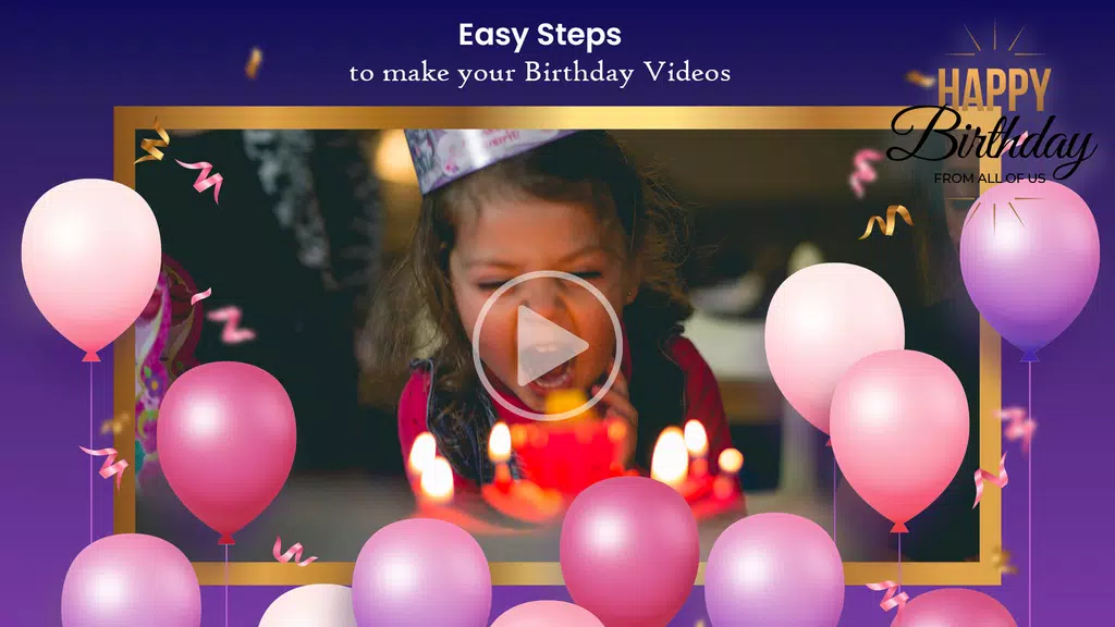 Make Birthday Video With Music Captura de pantalla 0