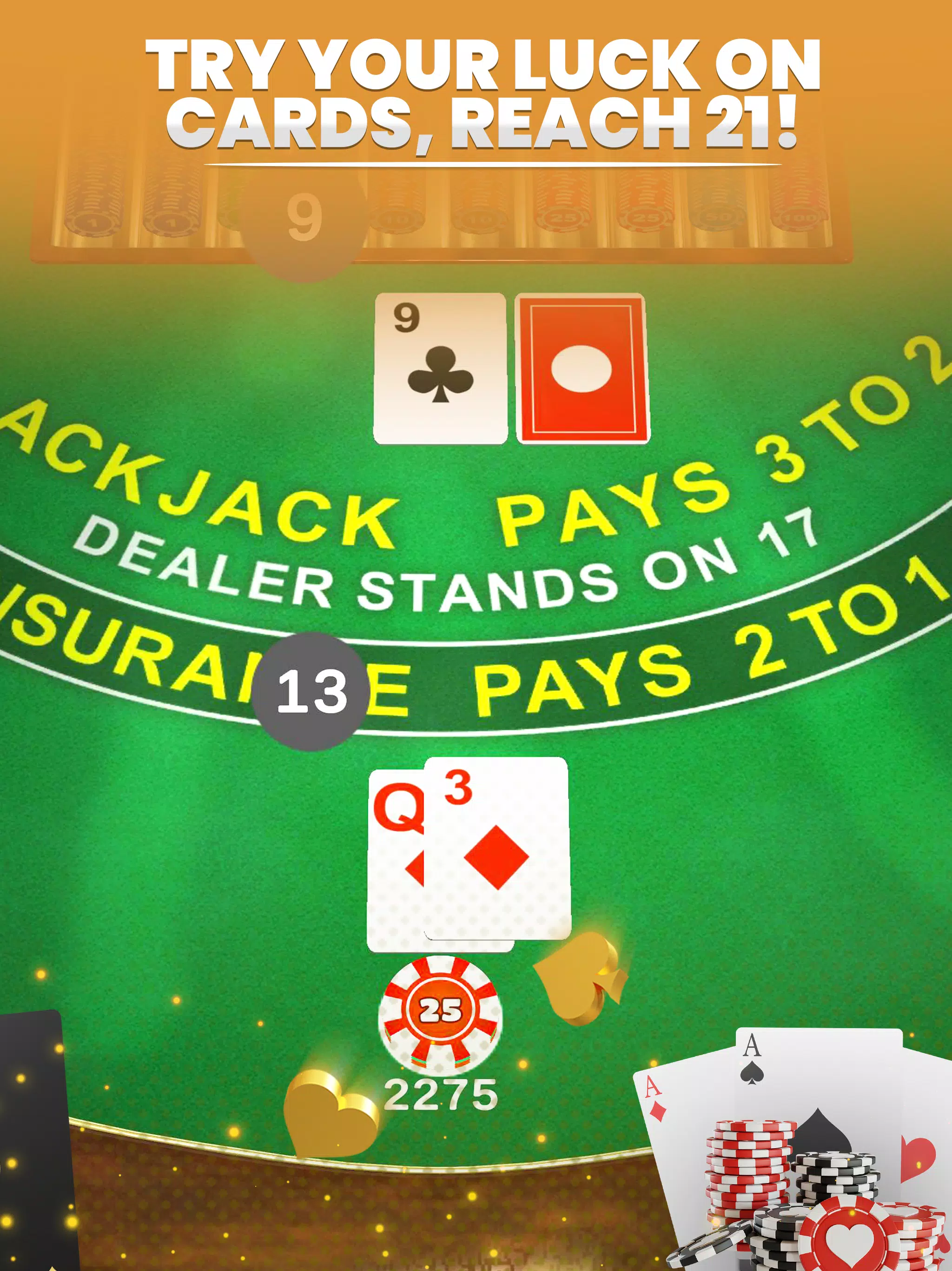 Mega Blackjack - 3D Casino MOD स्क्रीनशॉट 0