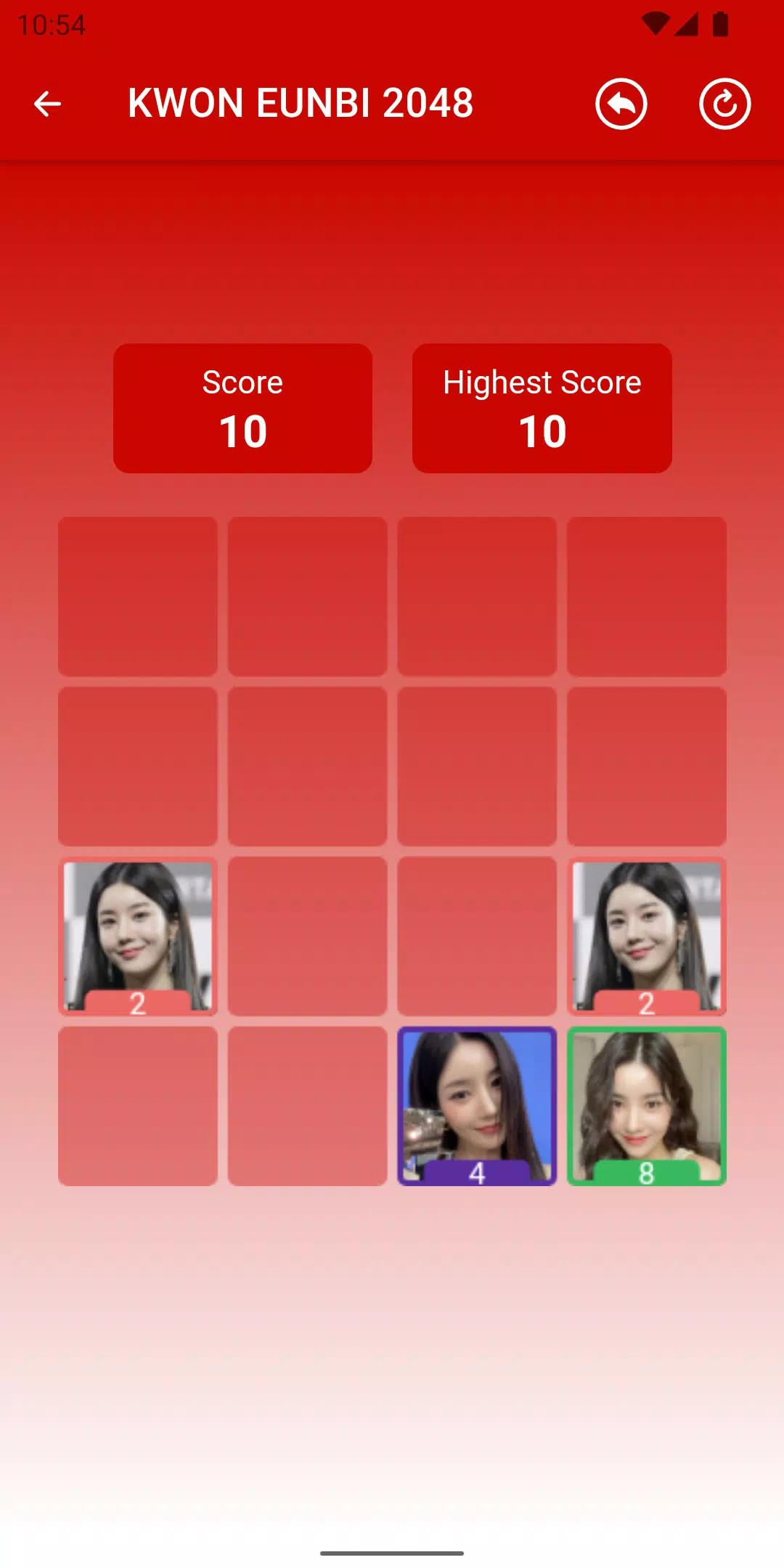 KWON EUNBI 2048 Game Screenshot 2