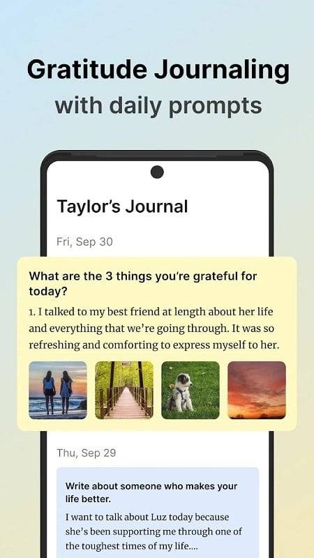 Gratitude: Self-Care Journal ภาพหน้าจอ 1