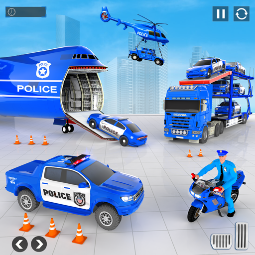 Police Car transporter Game 3D ဖန်သားပြင်ဓာတ်ပုံ 0