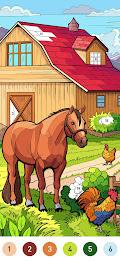 Country Farm Coloring Book Schermafbeelding 1