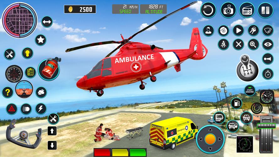 Heli Ambulance Simulator Game 스크린샷 1