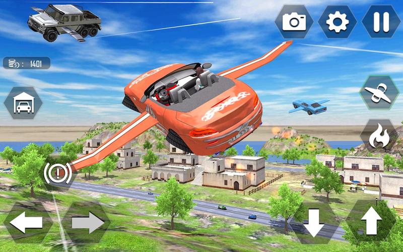 Flying Car Extreme Simulator Schermafbeelding 1