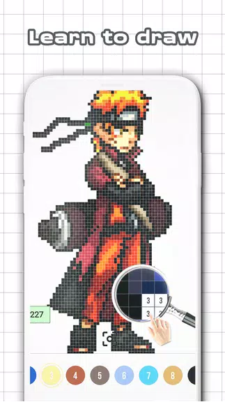 Color by Number - Naruto Sandbox Ninja Pixel Zrzut ekranu 0