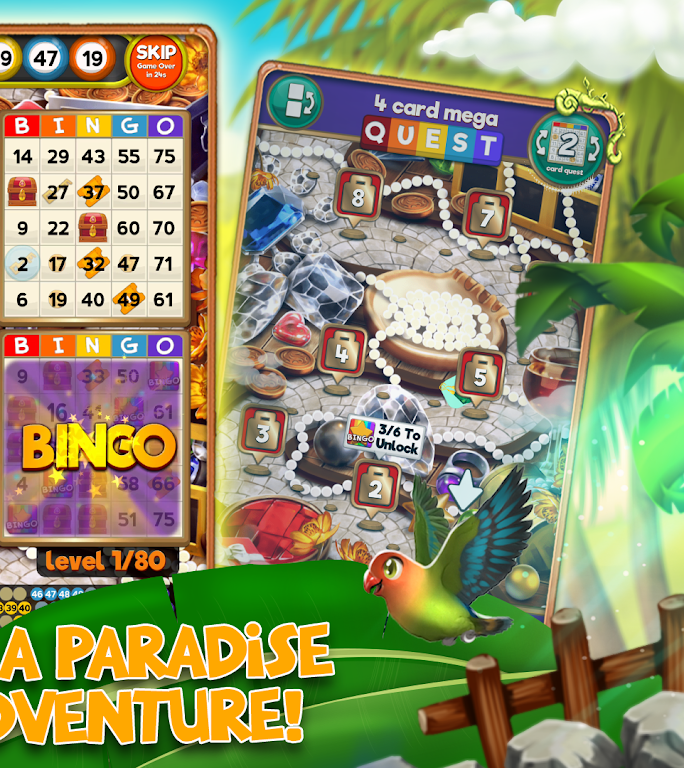 Bingo Treasure Quest - Paradise Island Riches スクリーンショット 1