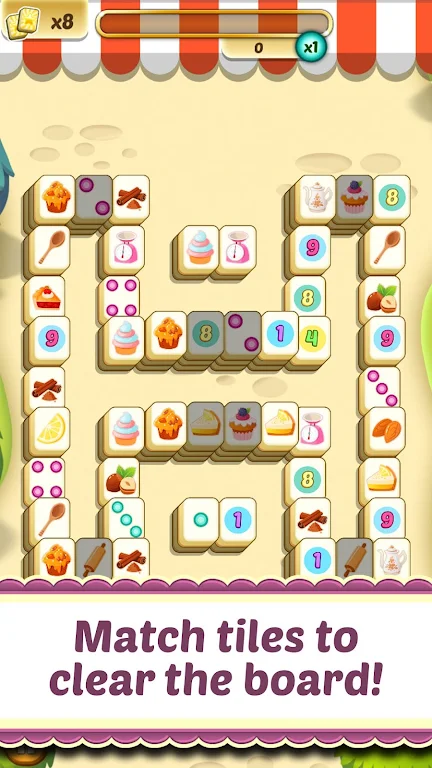 Mahjong Solitaire Cupcake Bake ဖန်သားပြင်ဓာတ်ပုံ 0