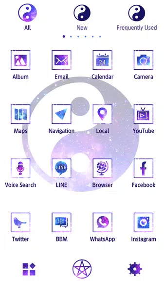 Galaxy Yin-yang Theme ဖန်သားပြင်ဓာတ်ပုံ 2