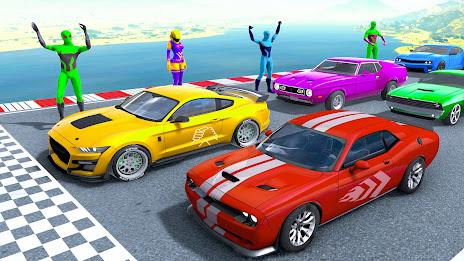 Superhero Game: Ramp Car Stunt Ảnh chụp màn hình 0