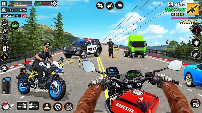 Police Motor Bike Crime Chase Captura de pantalla 2