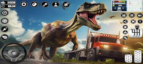 Dino Transporter Truck Games ဖန်သားပြင်ဓာတ်ပုံ 1