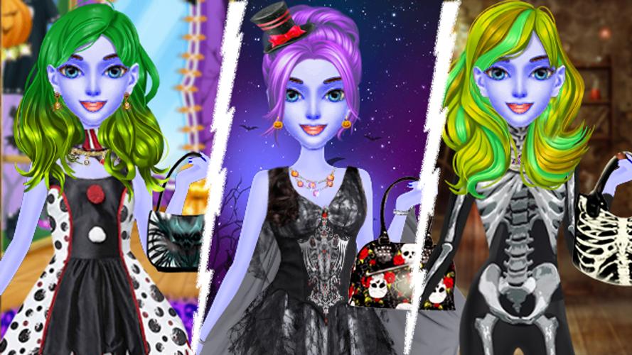 Halloween Makeup Salon Game Captura de pantalla 2
