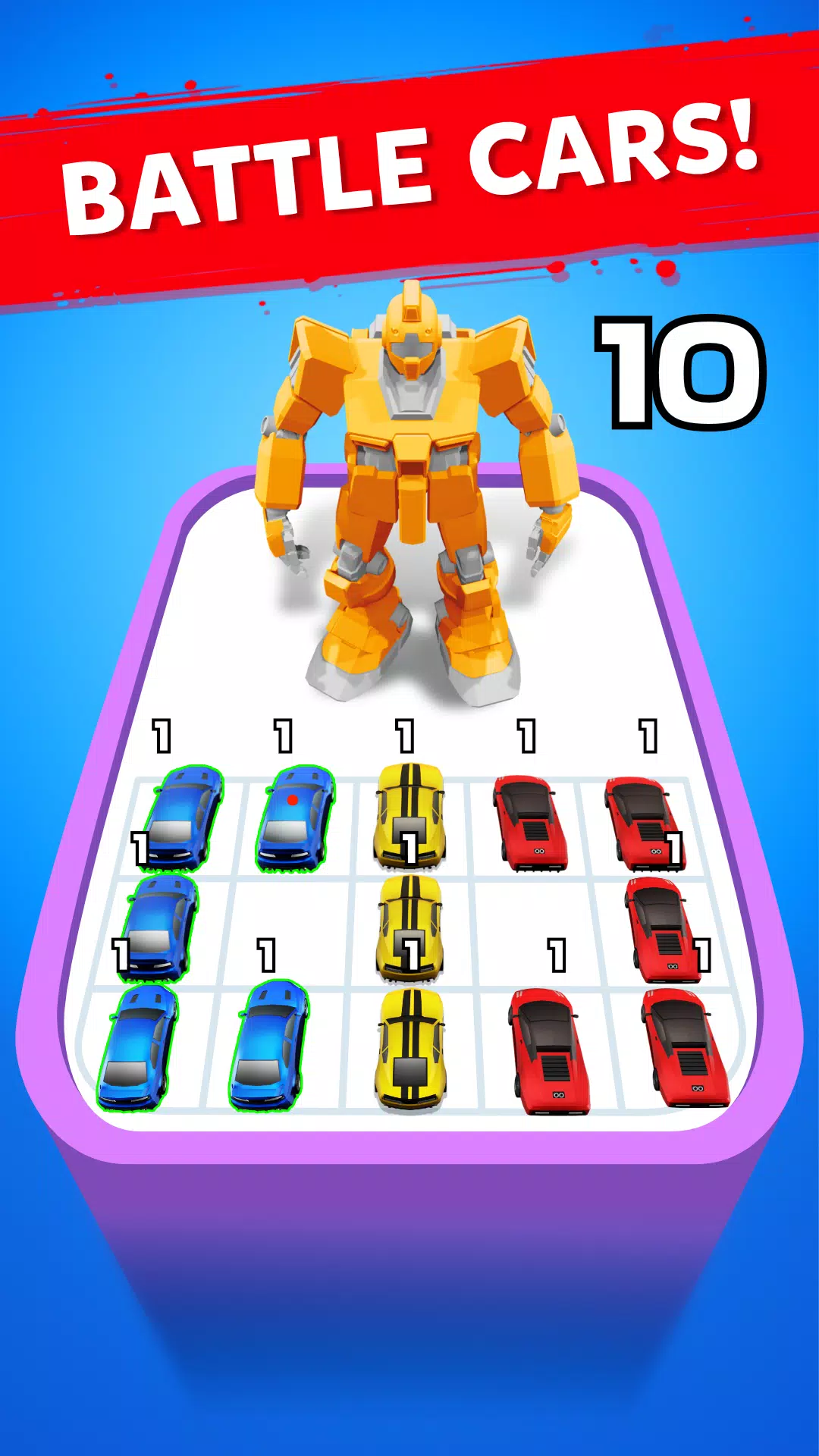 Robot Merge Master: Car Games Скриншот 1