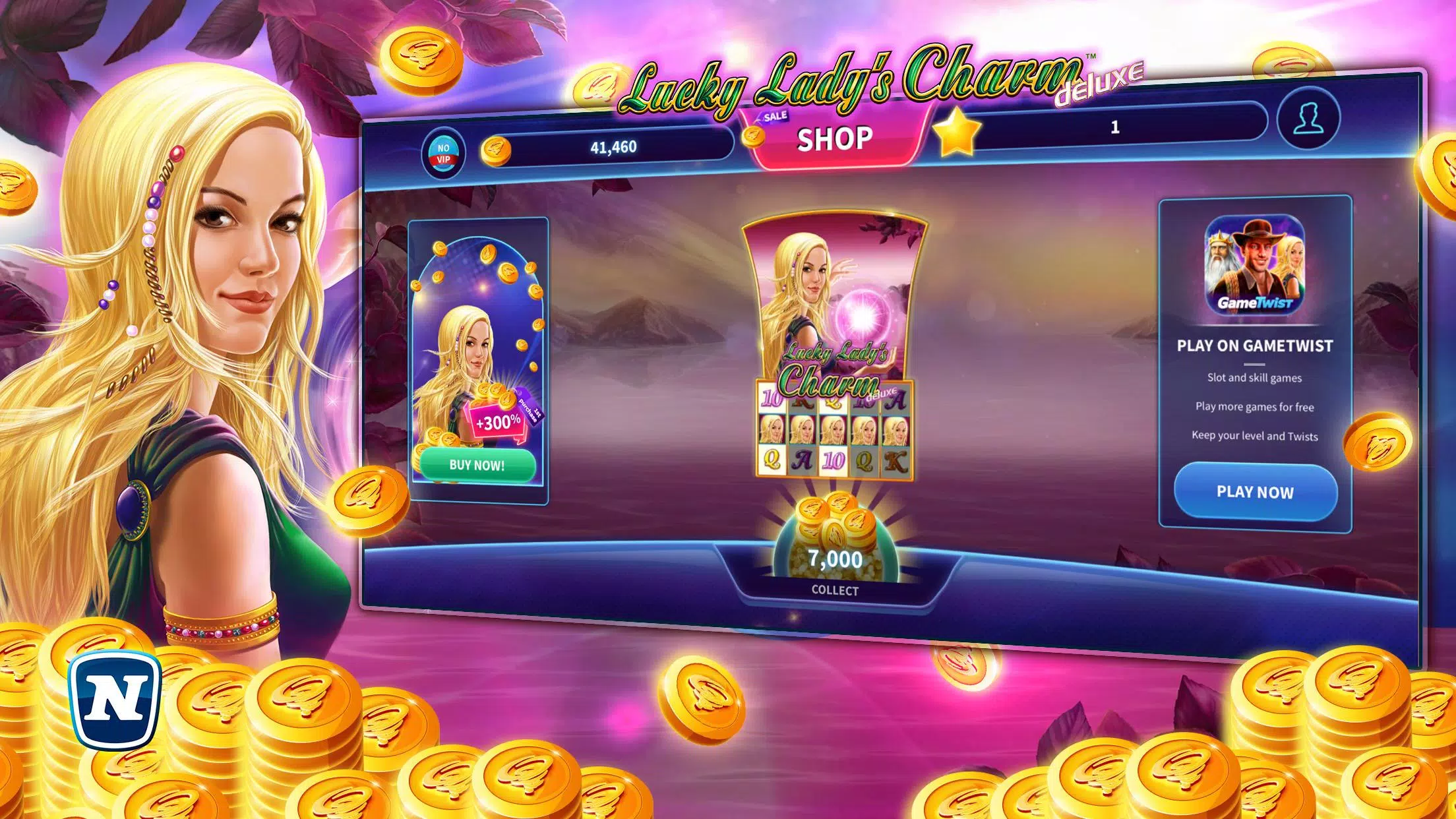 Lucky Lady’s Charm Deluxe Slot Tangkapan skrin 1