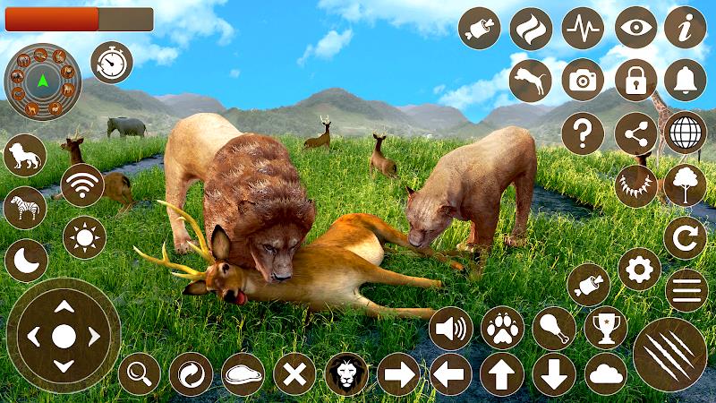 Lion Games 3D Animal Simulator स्क्रीनशॉट 2